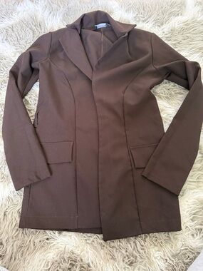 PrettyLittleThing Chocolate Brown Tailored Trench Coat